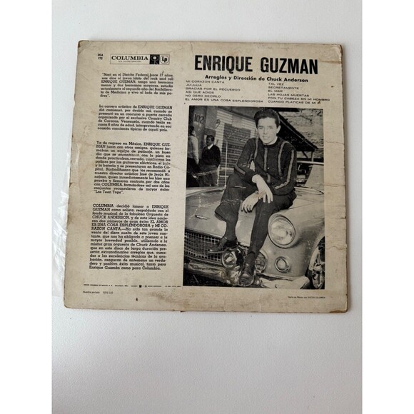 Enrique Guzman Orquesta De Chuck Anderson LP Columbia DCA 172 VG Import Mexico - Picture 2 of 7